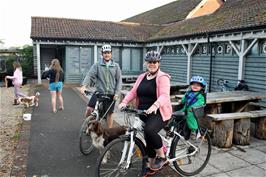 Preparing to leave Powderham café